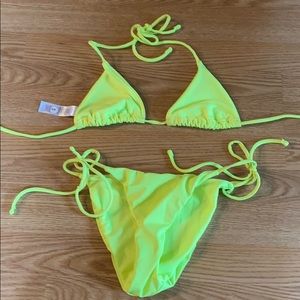 Neon yellow bikini